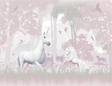 Yksisarvismetsä / Unicorn Forest tapetti 243 x 305 cm-2