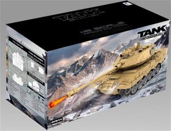 ZEGAN saksalainen Leopard 2 kauko-ohjattava Airsoft-tankki 1:18, 2.4G-2
