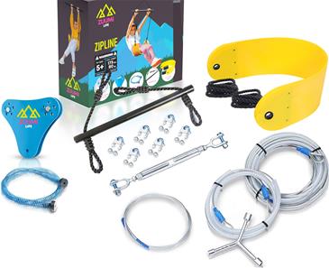 Zuumi Cableway 30m aloituspakkaus keinulla - Tee se itse!